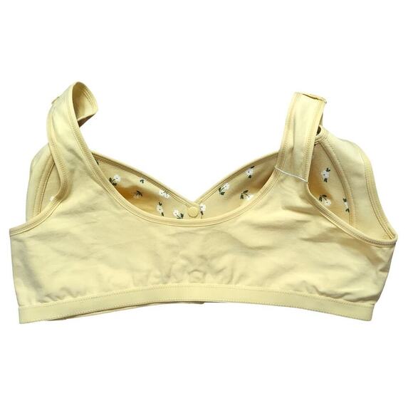 Daisy Bras Set of Two Light Yellow Front Closure Wireless Cotton Bras - Picture 4 of 9
